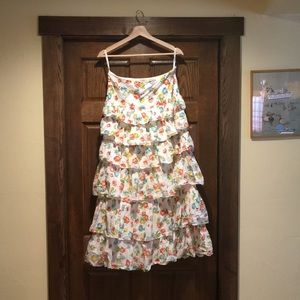*Last chance* Anthropologie/Odille ruffled cotton skirt
